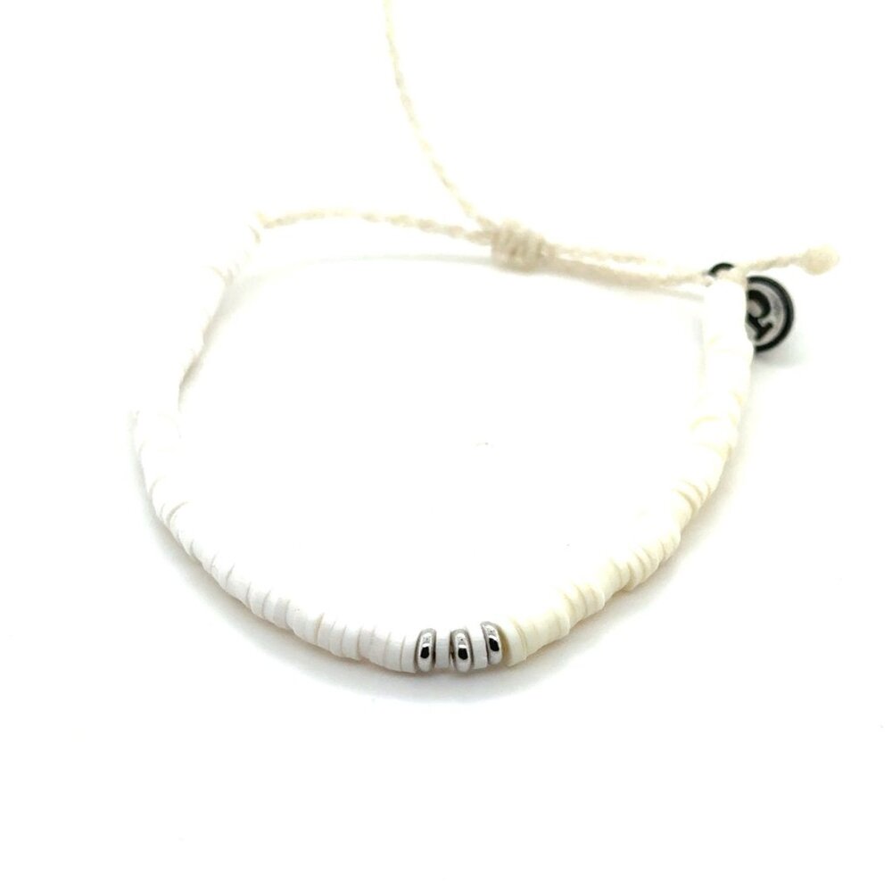 Pura Vida Silver and‎ White Shells Bracelet